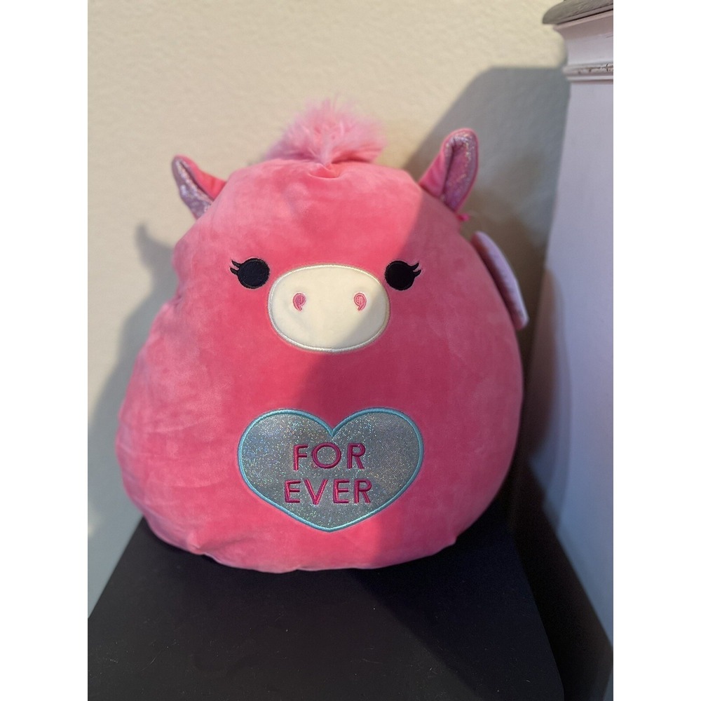SQUISHMALLOW 12" Paloma Pink Pegasus Forever Heart plush NEW Valentines